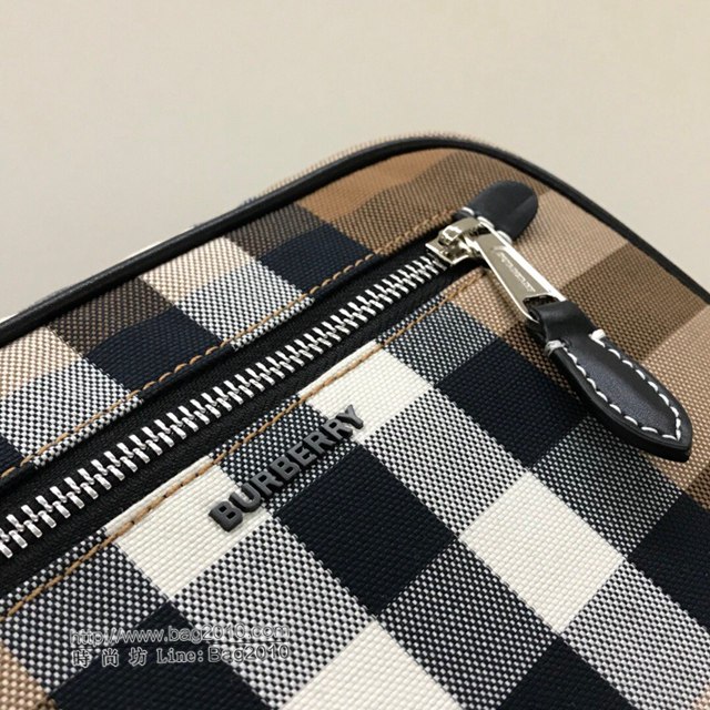 Burberry專櫃新款腰包 巴寶莉徽標品牌專用格紋男士腰包挎包  db1206